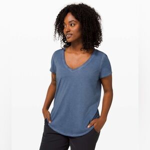 Lululemon Love Tee Fade Washed Ink Blue Size 8